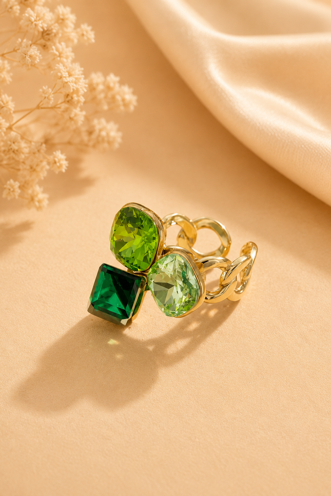 Bague Trilogie - Verte