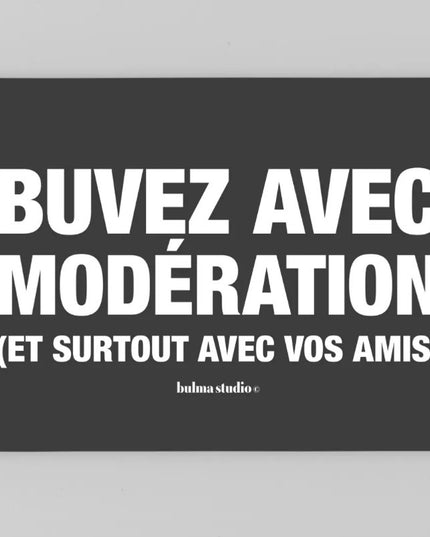 Aimant - Buvez avec modération