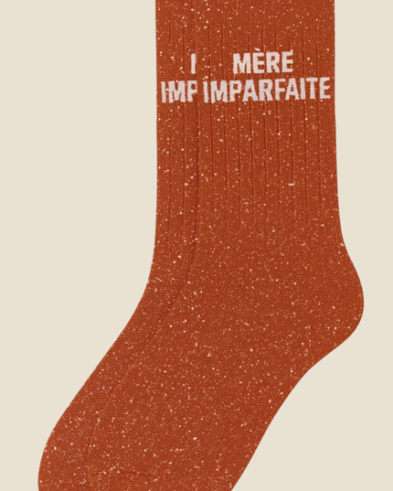 Chaussettes à paillettes - « Mère imparfaite » Terracotta
