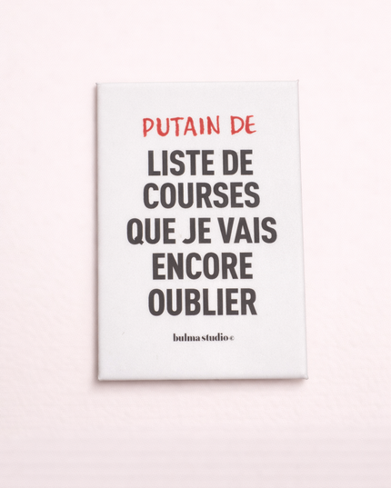 Aimant - Liste de courses