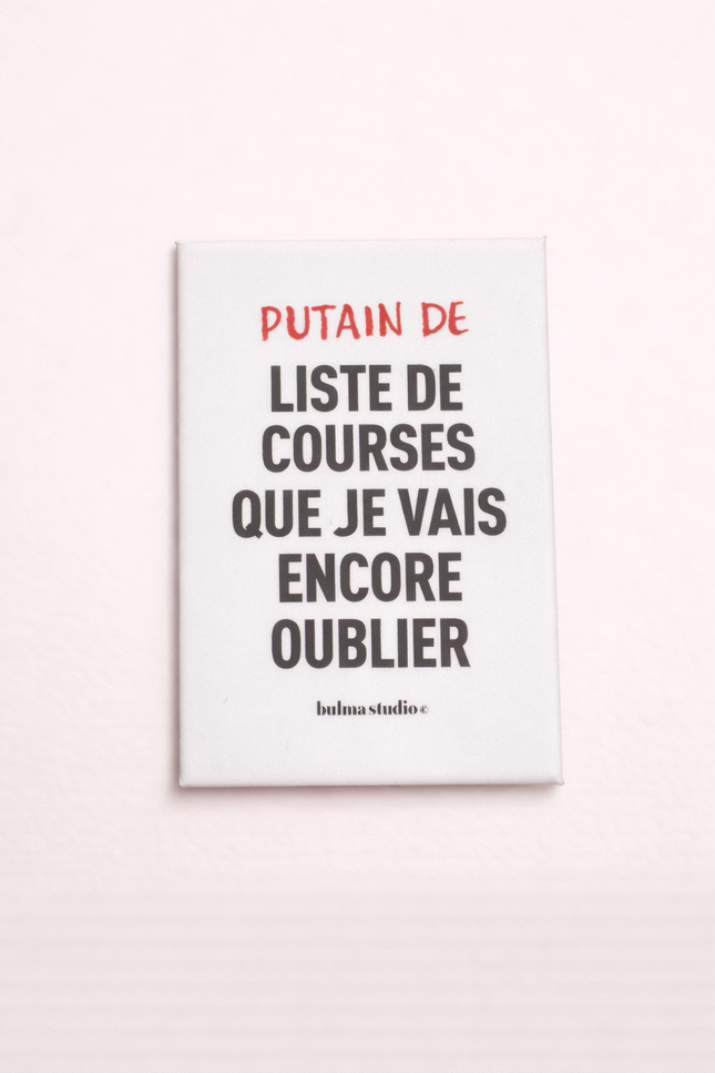 Aimant - Liste de courses