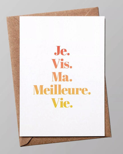 Carte - Je vis ma meilleure vie