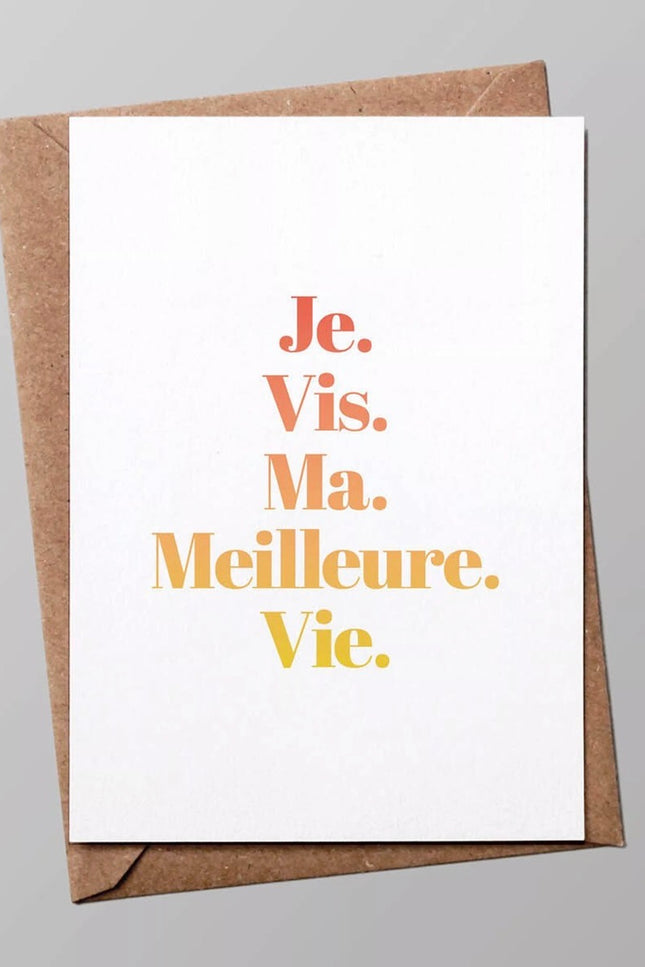 Carte - Je vis ma meilleure vie