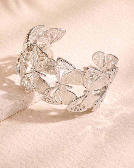 Bracelet Jonc Papillon - Argenté