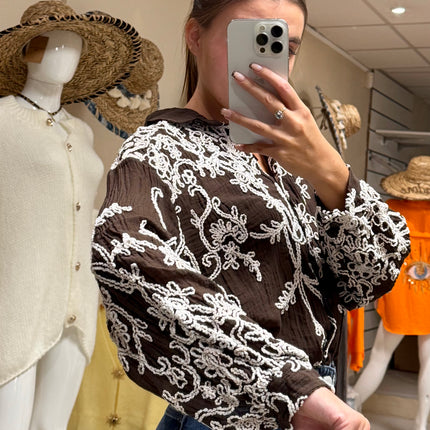 Chemise Bohème - Marron