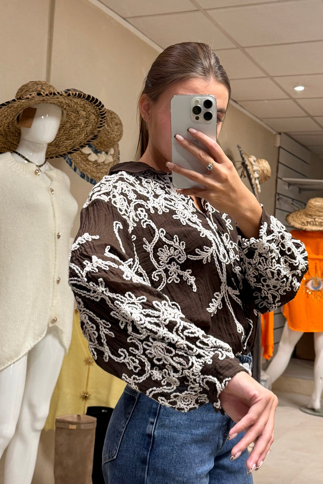 Chemise Bohème - Marron