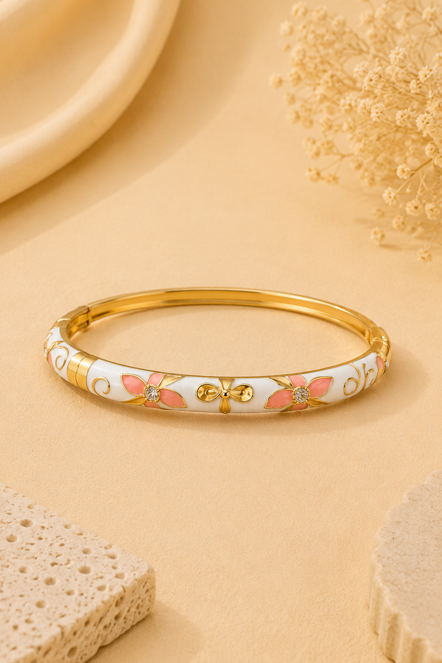 Bracelet Éclat - Blanc & Rose