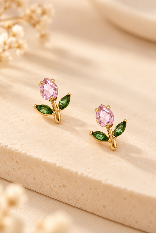 Boucles d’oreilles Flower - doré