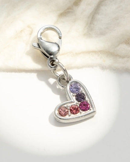Charm Cœur multicolore - Argenté