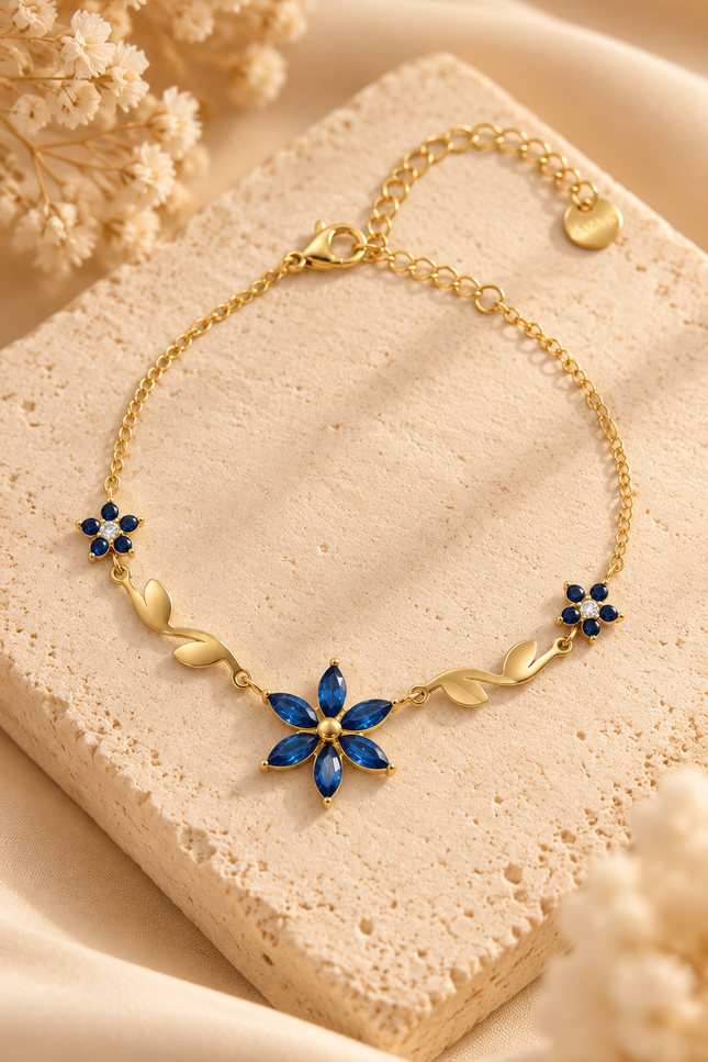 Bracelet Floral - Doré