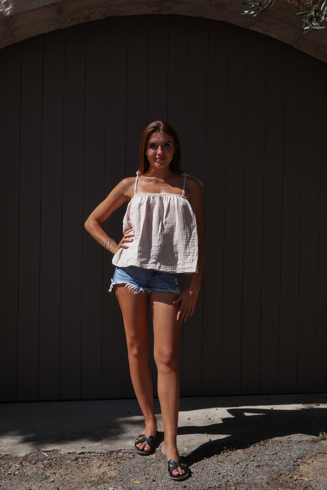 Top à bretelles - Beige