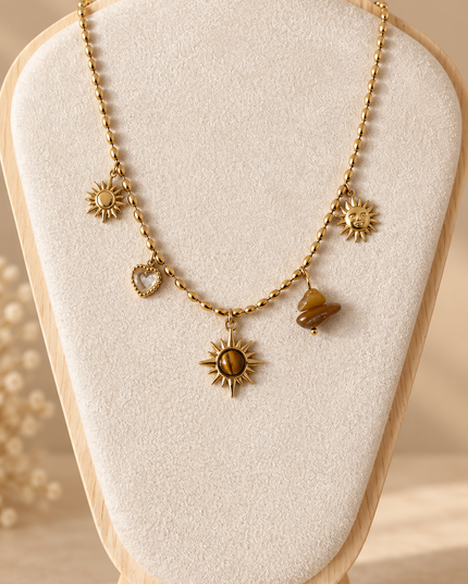 Collier Soleil Bohème - Doré
