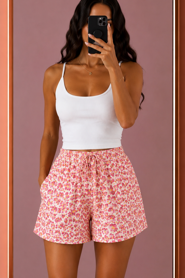 Short Léopard - Rose