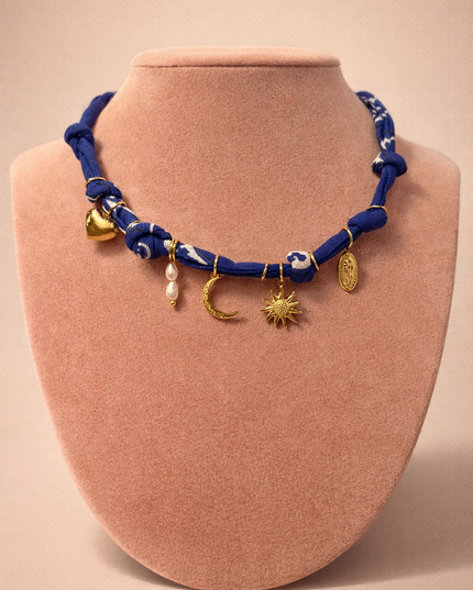 Collier Tissia - Doré Bleu