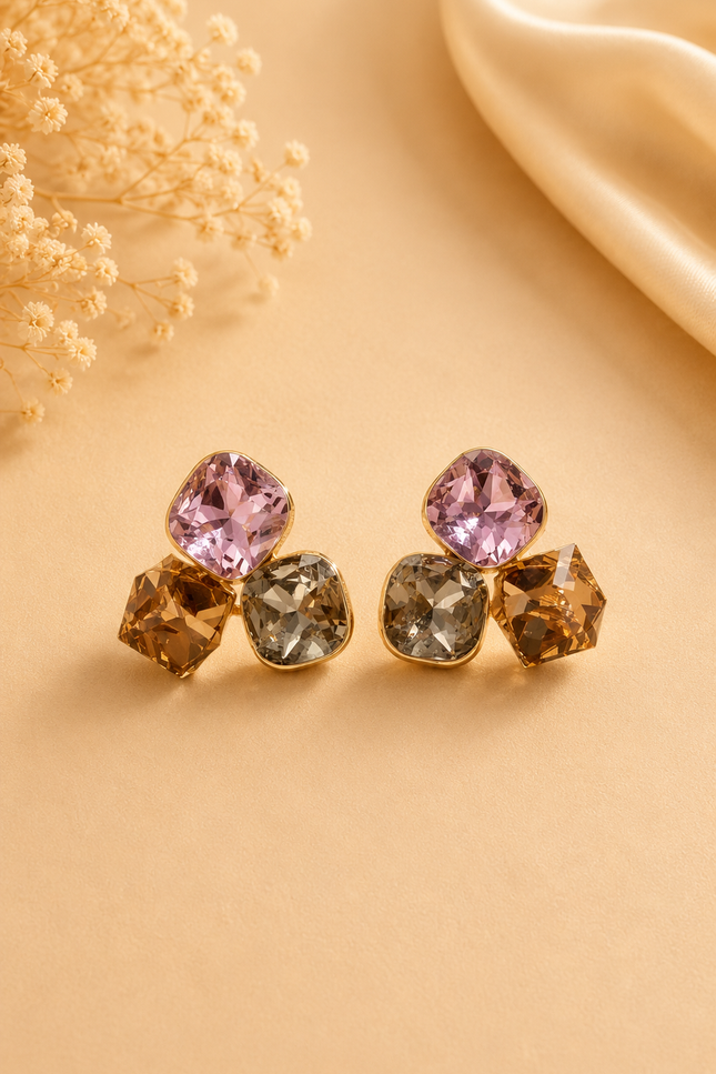 Boucles d’oreilles Trilogie  - Multicolore