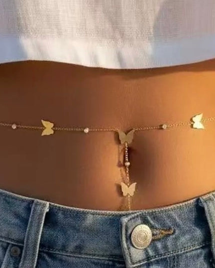 Chaîne de taille Papillon - Doré