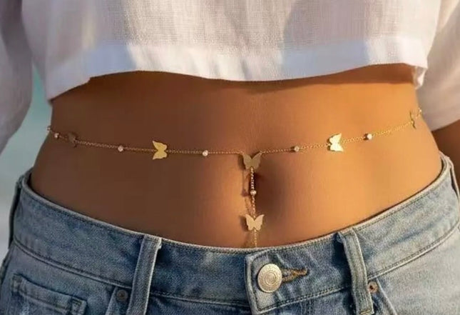 Chaîne de taille Papillon - Doré