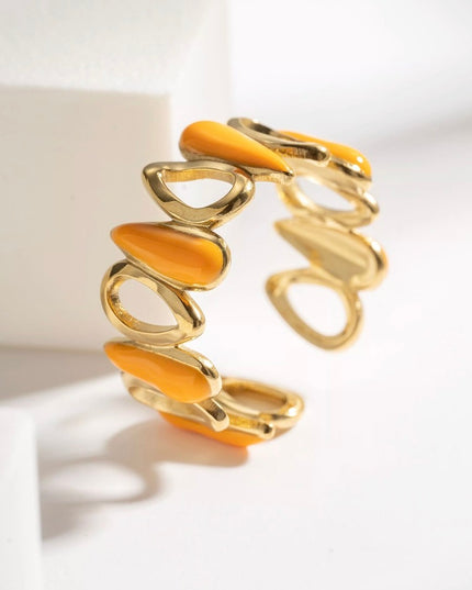 Bague Alméa - Dorée Orange