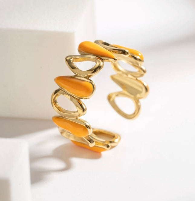 Bague Alméa - Dorée Orange