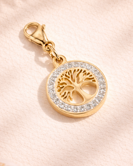 Charm Arbre de vie  Strass - Doré