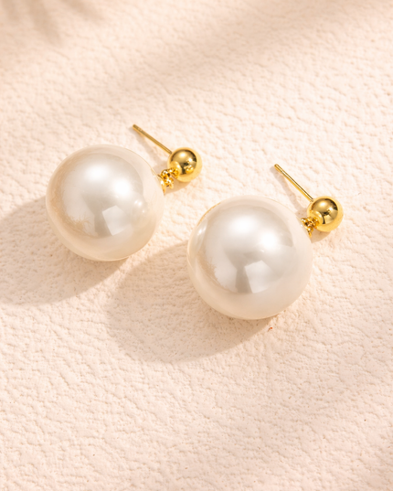 Boucles d’oreilles Perle Royale - Dorée
