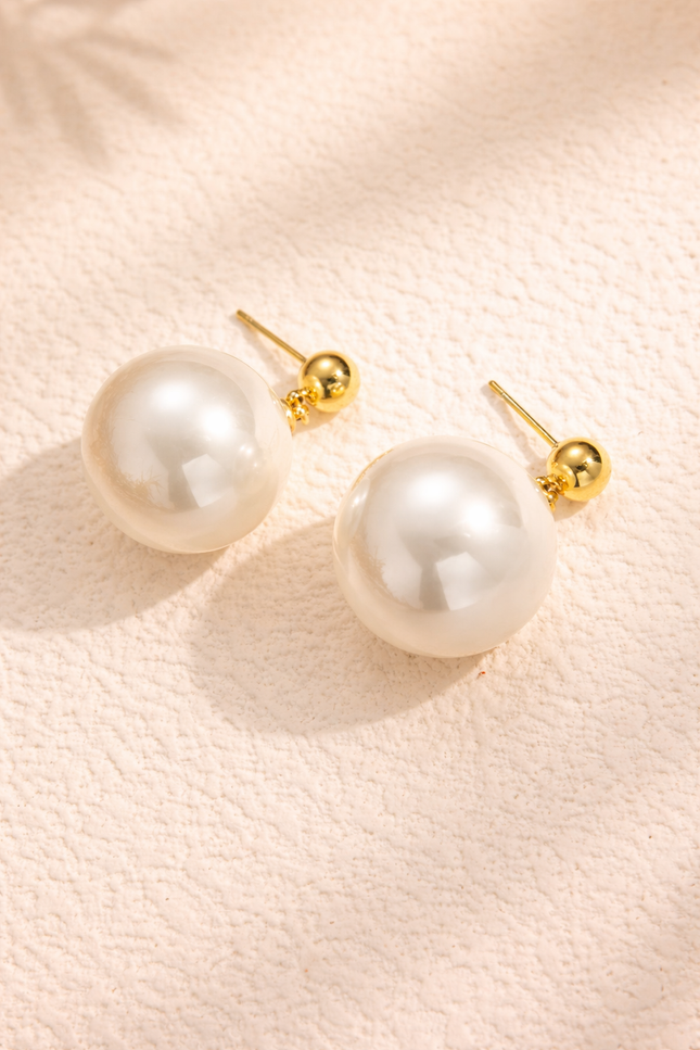 Boucles d’oreilles Perle Royale - Dorée