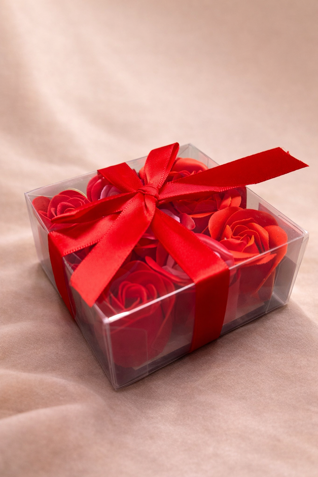 Boites 9 Fleurs de Savon - Roses rouges