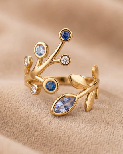 Bague Ombelia - Doré bleu