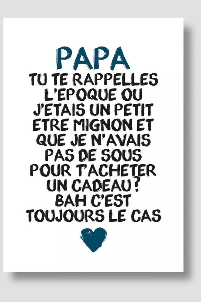 Carte - Papa , tu te rappelles