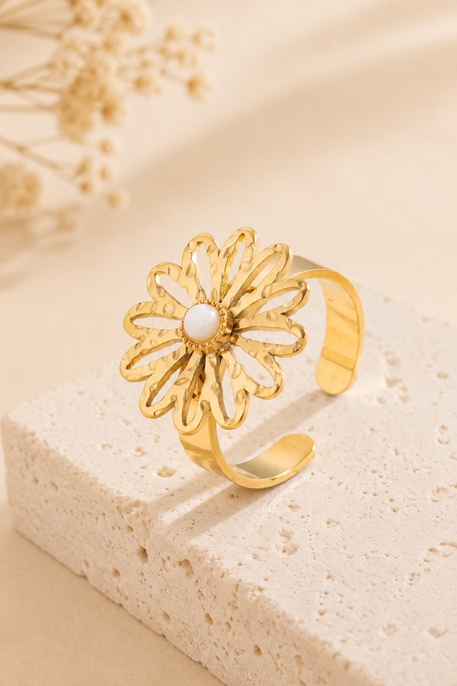 Bague Opale - Blanche