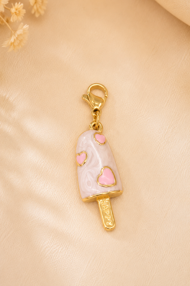 Charm Glace cœur - Doré