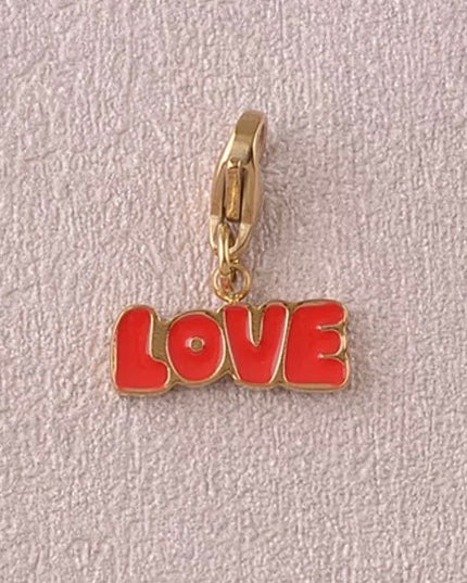 Charm Love rouge - Doré