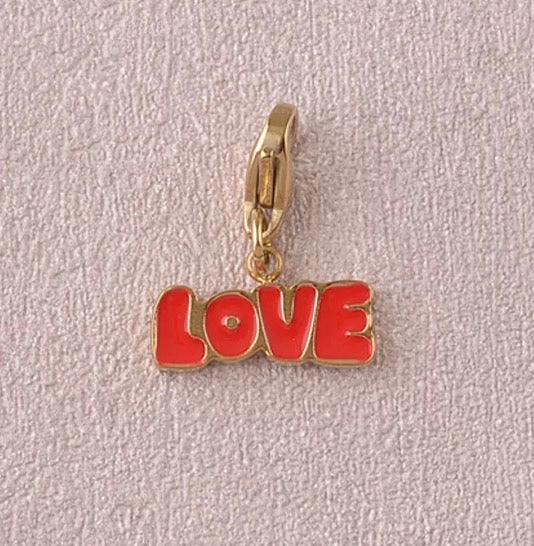 Charm Love rouge - Doré