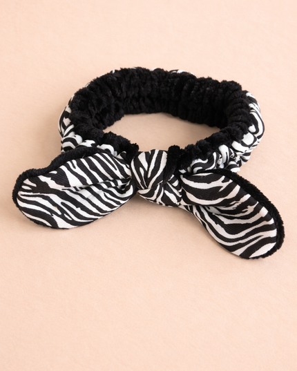 Bandeau de maquillage - Zébré Noir