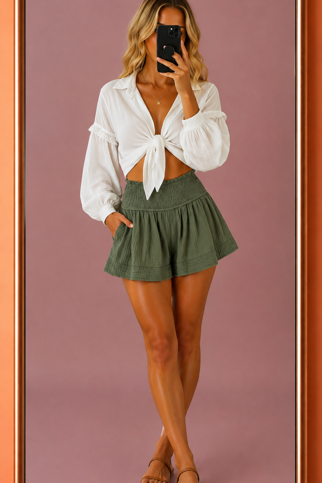 Jupe Short Malia - Kaki