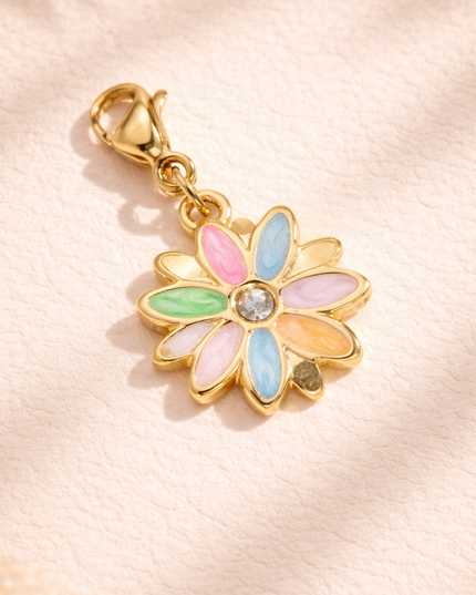 Charm Fleur Pastel  - Doré