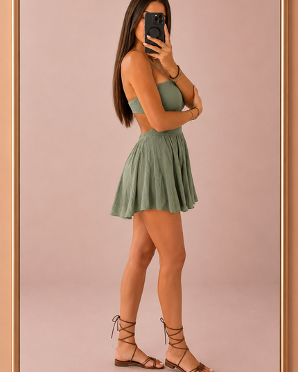Robe bustier - Kaki
