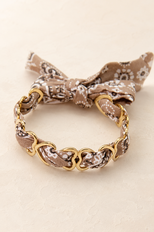 Bracelet Ruban - Taupe