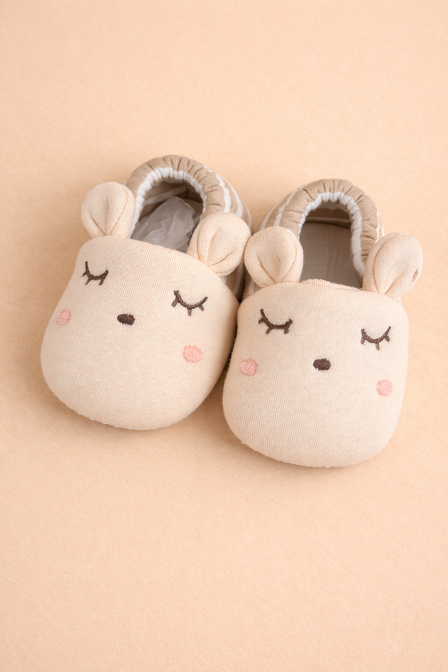 Chaussons Antidérapantes - Lapin Beige