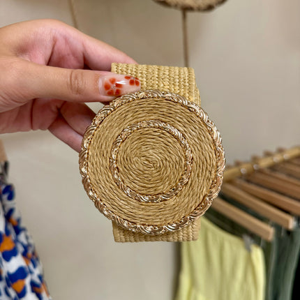 Ceinture Boucle ronde - Camel