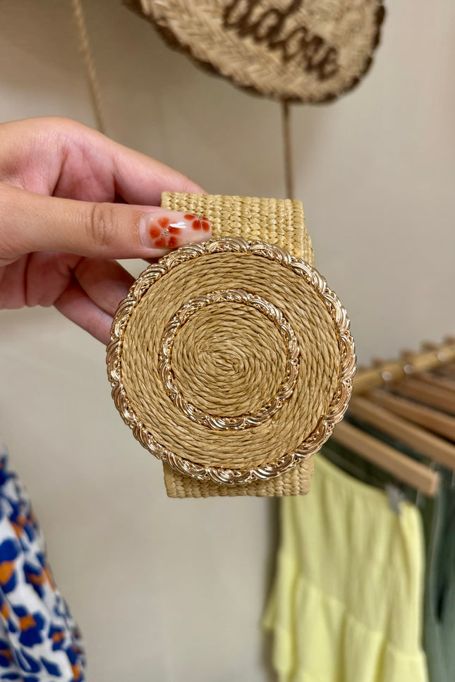 Ceinture Boucle ronde - Camel