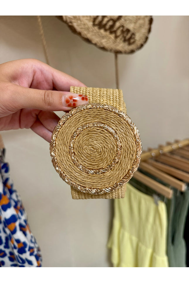 Ceinture Boucle ronde - Camel