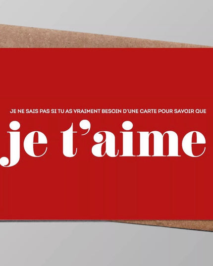 Carte - Je t’aime
