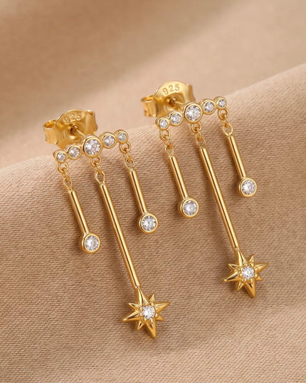 Boucles d’oreilles Pluie d’étoiles - dorée