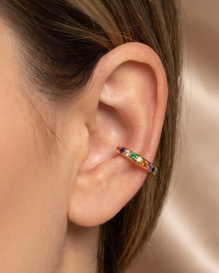 Ear Cuff constellation - dorée multicolore