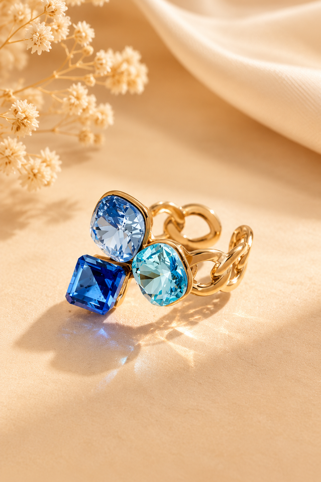 Bague Trilogie - Bleue