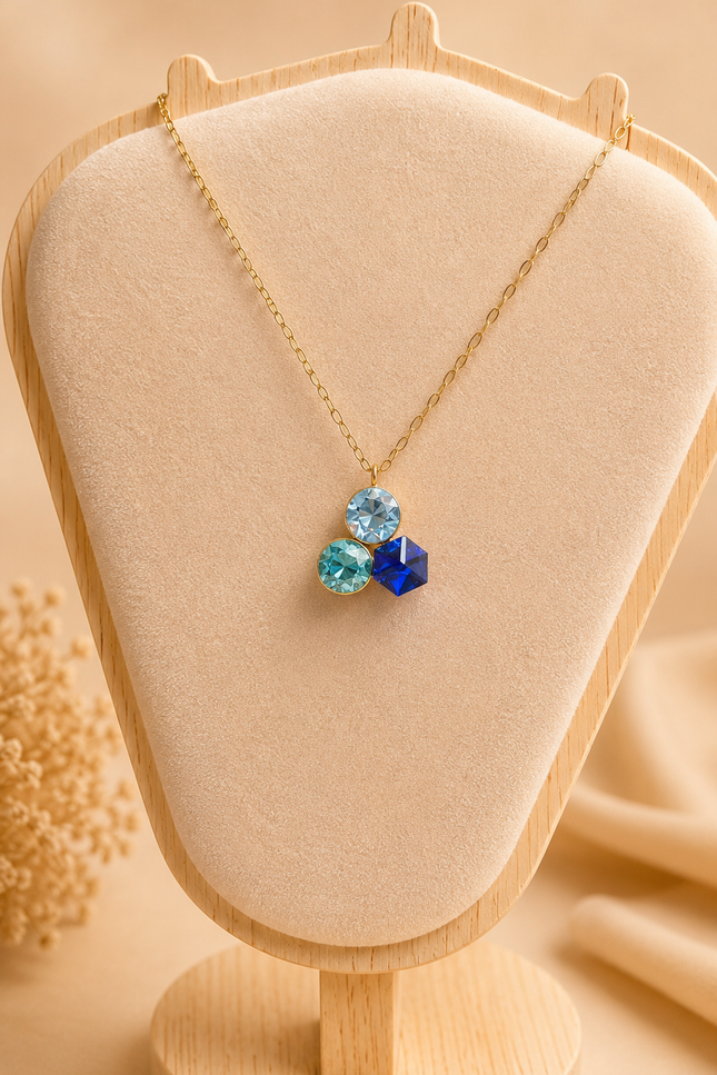 Collier Trilogie  - Bleu