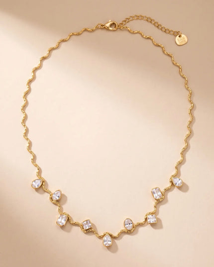 Collier Mosaïque Céleste - Doré