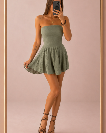 Robe bustier - Kaki
