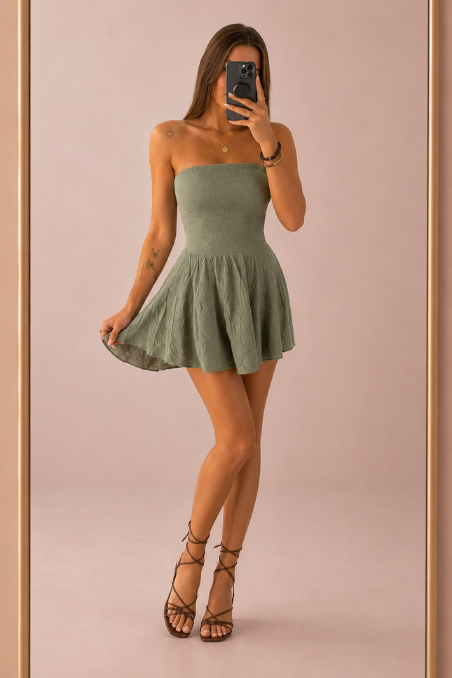 Robe bustier - Kaki